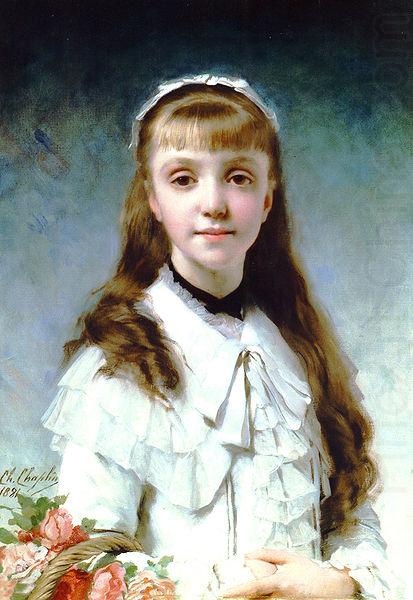 Portrait of a young girl, Charles Joshua Chaplin